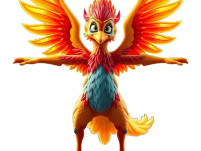 Vibrant Phoenix Wings model pack Low-poly 3D model