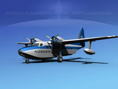 Grumman G-73 Mallard Nordair 3D model