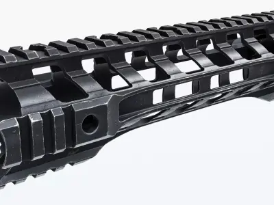 AR15 - M4A1 - Night Rail 5x56 Handguard LowPoly Low-poly 3D model