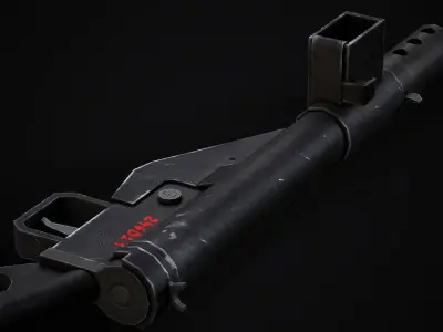 Sten Submachine Gun - Low Poly Game Ready Low-poly 3D model