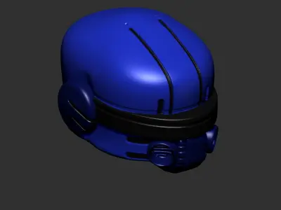 helmet high poly sculpt 3d printable  3D model 180