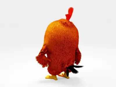 Angry bird  rigged character 3D model