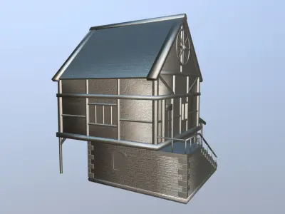 Medieval Blacksmith Low-poly 3D model