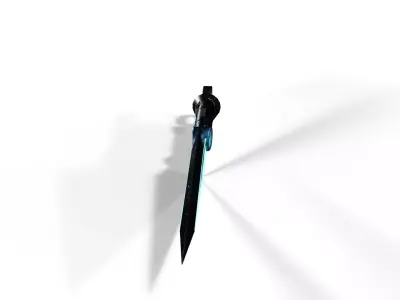 Sci-Fi Knife - Kunai Low-poly 3D model