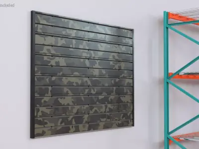 Modular Wall Woodland Camouflage 3D model