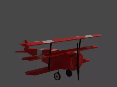 Red Baron Free low-poly 3D model