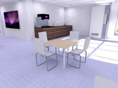 Dining Table SHC Quick Office LM Low-poly 3D model