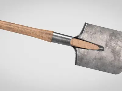 Field Shovel Low-poly 3D model