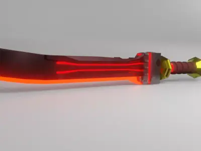 Sci-fi Neon Sword Free 3D model