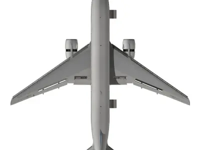 Boeing 777-200ER Generic white 3D model