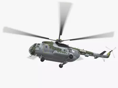 Mi-17 Czech Air Force Animated Low-poly 3D model