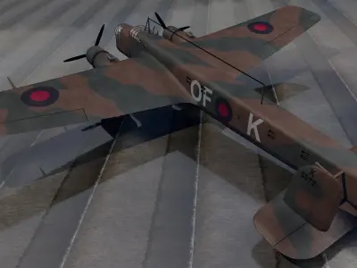 Armstrong Whitworth Whitley Mk-3 3D model