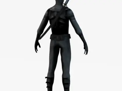 Ninja with Katana 3D model
