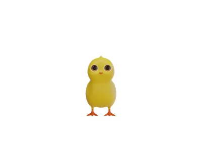 3D Chick Model 3D model