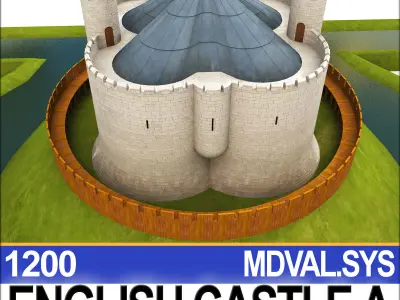 Medieval English Castle A 3D model