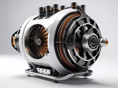 Futuristic Hoverbike Engine Model 3D model