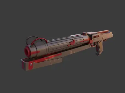 DC-15A Blaster rifle stage 3D Model 3D model