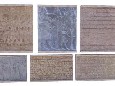 4K Egypt Pack Tombs Sculptures Modular Desert Sand Landscape Low-poly 3D model