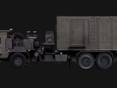 Military Truck Low-poly 3D model
