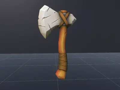Stone Axe - Game Ready Weapon Low-poly 3D model
