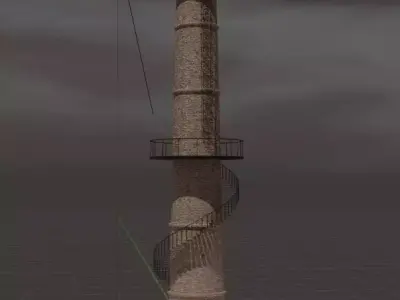 OLD FACTORY CHIMNEY 3D model