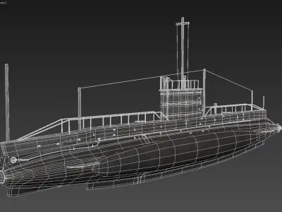AE2 Australia Submarine 3D model