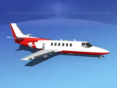 Cessna C550 Citation II V09 3D model