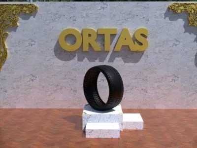 ORTAS TIRE NO 42 GAME READY Low-poly 3D model