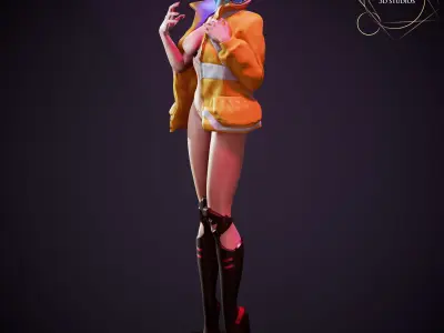 Lucy Pin-Up from Cyberpunk Commercial Package 3D print model