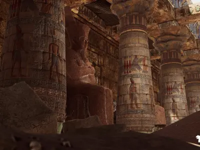 The Grand Egyptian Temple Environment Low-poly 3D model