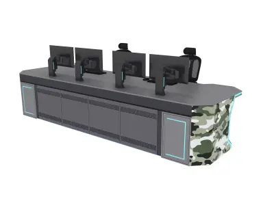 Control Room Desk  08 3D model