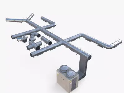 Duct ventilation system V2 3D model