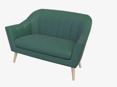 Sofa furniture Free low-poly 3D model