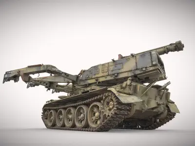 Self-propelled rocket launcher S-125 Newa 02 3D model