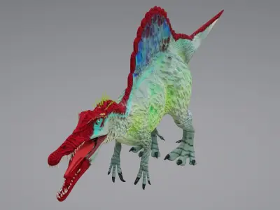 Spinosaurus dinosaur 3D model