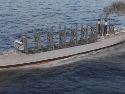 USS Cyclops - AC-4 - Collier Ship 3D model