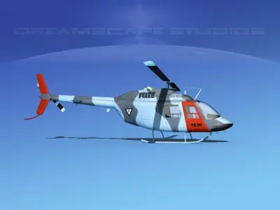 Bell OH-58B Mexican Air Force 1 3D model
