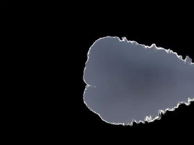 Muzzle Flash High Detail Simulation VDB Low-poly 3D model
