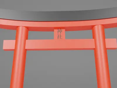 Torii Low-poly 3D model Low-poly 3D model