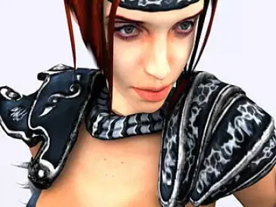 Fantasy amazon Low-poly 3D model