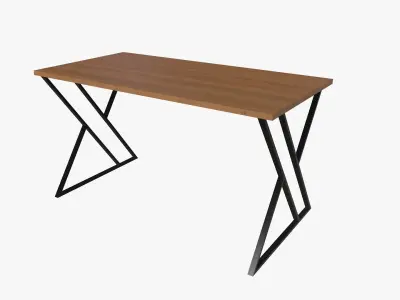 Low poly furniture in loft style Low-poly 3D model