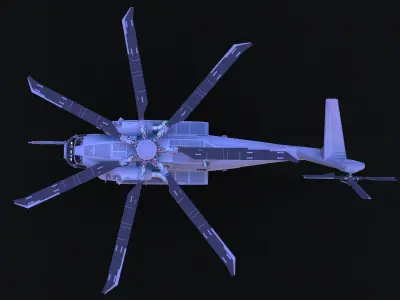 CH-53C Super Stallion helicopter game model 3D model