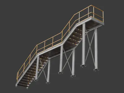staircase 003 3D model 3D model 3D model