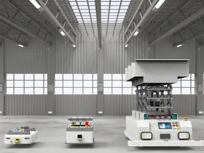 AGV vehicles Assemble 3D model