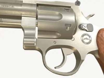 Revolver Generic PBR Low-poly 3D model