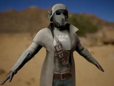 Desert Ranger Armor Low-poly 3D model