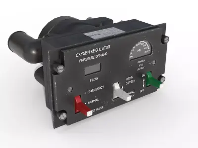 Oxygen Supply Control Panel 3D model