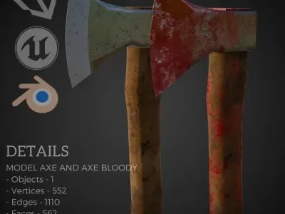 zombie melee weapons 3D Model Collection