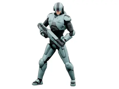 CYBORG SOL-70 Rigged for Unreal Engine - Unity - MIXAMO 3D model