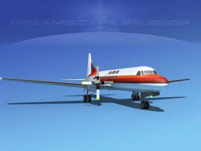 Convair CV-580 Gem State Air 3D model